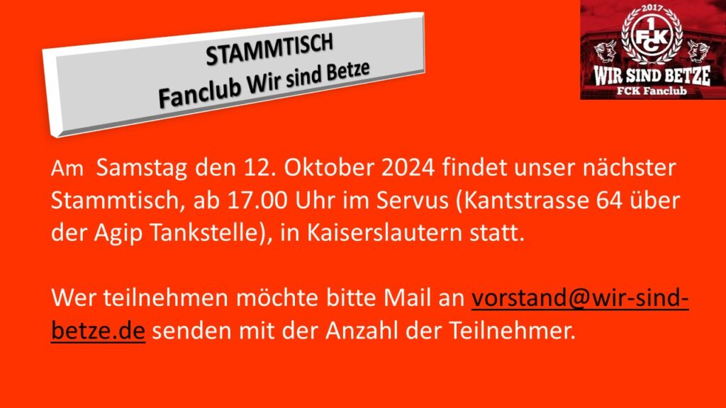 Fanclub Stammtisch